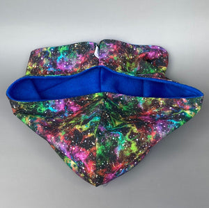 Nebula bonding scarf for hedgehogs and small pets. Bonding pouch. Fleece lined.