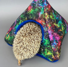 Load image into Gallery viewer, Nebula tent house. Hedgehog and small animal house. Padded fleece lined house.