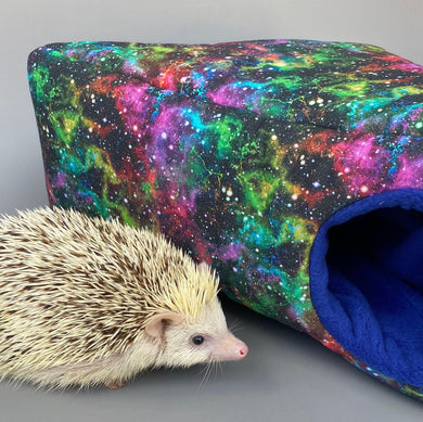 Nebula corner house. Hedgehog and small pet cube house. Padded fleece lined house.