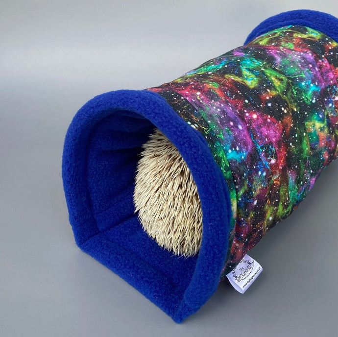 Nebula stay open tunnel. Padded fleece tunnel. Tube. Padded small pet cosy tunnel.