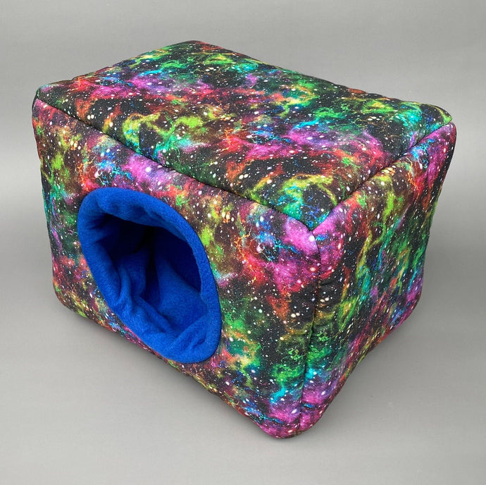 LARGE nebula cosy bed. Cosy cube. Cuddle Cube. Snuggle house. Fleece hidey.