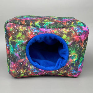 LARGE nebula cosy bed. Cosy cube. Cuddle Cube. Snuggle house. Fleece hidey.
