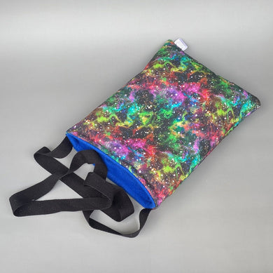 Nebula padded bonding bag, carry bag for hedgehog. Fleece lined pet tote.