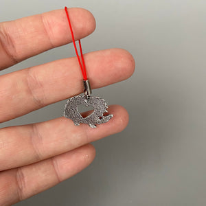 Hedgehog charm. Phone charm. Hedgehog zip pull.