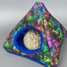 Load image into Gallery viewer, Nebula tent house. Hedgehog and small animal house. Padded fleece lined house.