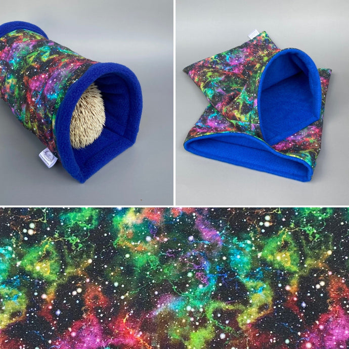 Nebula mini set. Tunnel, snuggle sack and toys. Fleece bedding. Fleece tunnel and pouch