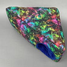 Load image into Gallery viewer, Nebula corner house. Hedgehog and small pet cube house. Padded fleece lined house.