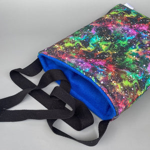 Nebula padded bonding bag, carry bag for hedgehog. Fleece lined pet tote.