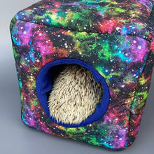 Load image into Gallery viewer, Nebula cosy cube house. Hedgehog and guinea pig cube house.