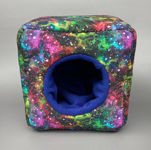 Load image into Gallery viewer, Nebula cosy cube house. Hedgehog and guinea pig cube house.