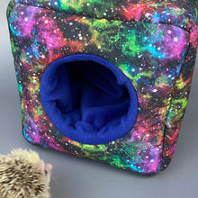 Load image into Gallery viewer, Nebula cosy cube house. Hedgehog and guinea pig cube house.