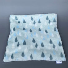 Load image into Gallery viewer, LARGE rain drops cuddle soft snuggle sack. Sleeping bag for hedgehogs and guinea pigs