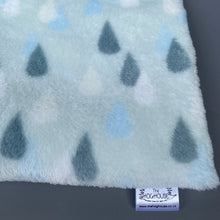 Load image into Gallery viewer, LARGE rain drops cuddle soft snuggle sack. Sleeping bag for hedgehogs and guinea pigs