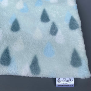 LARGE rain drops cuddle soft snuggle sack. Sleeping bag for hedgehogs and guinea pigs