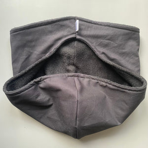 Black bonding scarf for hedgehogs and small pets. Bonding pouch. Fleece lined.