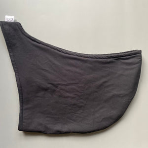 Black bonding scarf for hedgehogs and small pets. Bonding pouch. Fleece lined.