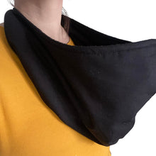 Load image into Gallery viewer, Black bonding scarf for hedgehogs and small pets. Bonding pouch. Fleece lined.