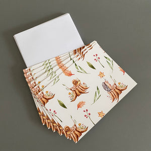 Pack of 10 hedgehog note cards with envelopes. Hedgehog cards. Hedgehog stationary.