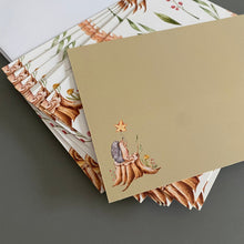 Load image into Gallery viewer, Pack of 10 hedgehog note cards with envelopes. Hedgehog cards. Hedgehog stationary.