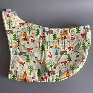 Camping Animals bonding scarf for hedgehogs and small pets. Bonding pouch. Fleece lined.