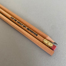 Load image into Gallery viewer, Hedgehog pencils. Wooden unsharpened pencils. Ask me about my Hedgehog pencil.