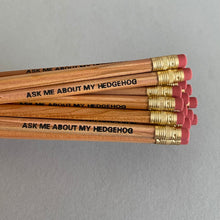 Load image into Gallery viewer, Hedgehog pencils. Wooden unsharpened pencils. Ask me about my Hedgehog pencil.