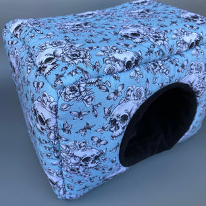 LARGE Vintage Floral Skulls cosy bed. Cosy cube. Cuddle Cube. Snuggle house.