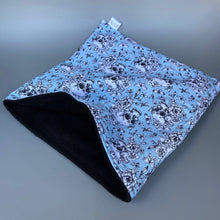 Load image into Gallery viewer, LARGE Vintage Floral Skulls snuggle sack. Snuggle pouch for guinea pigs
