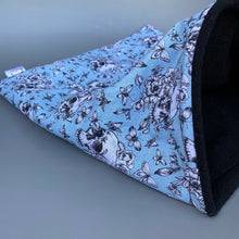Load image into Gallery viewer, LARGE Vintage Floral Skulls snuggle sack. Snuggle pouch for guinea pigs