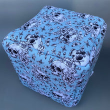 Load image into Gallery viewer, Vintage Floral Skulls cozy cube house. Hedgehog and guinea pig cube house.