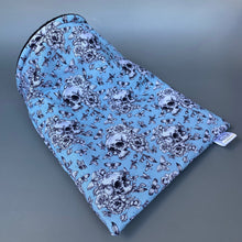 Load image into Gallery viewer, Vintage Floral Skulls snuggle sack, snuggle pouch, sleeping bag for hedgehogs.
