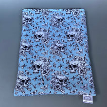 Load image into Gallery viewer, Vintage Floral Skulls snuggle sack, snuggle pouch, sleeping bag for hedgehogs.