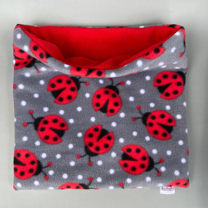 LARGE Ladybird snuggle sack. Sleeping bag for hedgehogs, guinea pigs and small pets.