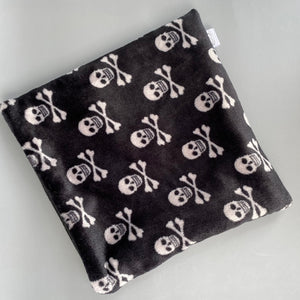 LARGE skull and bones cuddle soft snuggle sack. Sleeping bag for hedgehogs and guiena pigs
