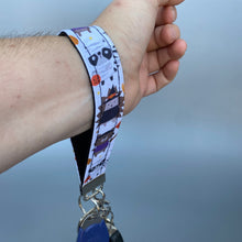 Load image into Gallery viewer, Halloween hedgehog wristlet keychain. Hedgehog keyring.
