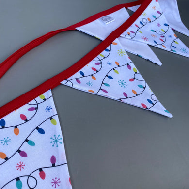 Festive lights miniature bunting. Viv decorations. Cage decorations.