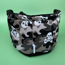 Load image into Gallery viewer, Camo skulls cuddle cup. Pet sofa. Hedgehog and small guinea pig bed. Small pet beds.