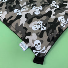 Load image into Gallery viewer, Camo skulls padded hammock. Guinea pig hammock. Rat hammock. C&amp;C cage hammock