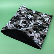 Load image into Gallery viewer, LARGE Camo skulls snuggle sack. Snuggle pouch for guinea pigs