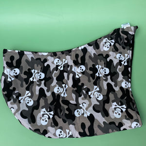 Camo skulls bonding scarf for hedgehogs and small pets. Bonding pouch. Fleece lined.