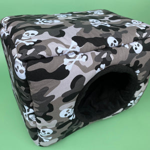 LARGE camo skulls animals cosy bed. Cosy cube. Cuddle Cube. Guinea pig snuggle house.