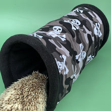 Load image into Gallery viewer, Camo skulls full cage set. Tent house, snuggle sack, tunnel cage set for hedgehogs