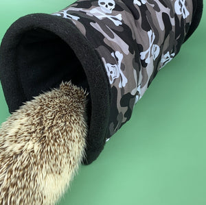 Camo skulls stay open tunnel. Padded fleece tunnel. Tube. Padded small pet tunnel.