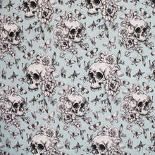 Load image into Gallery viewer, Vintage Floral Skulls stay open tunnel. Padded fleece tunnel hedgehogs and small pets.