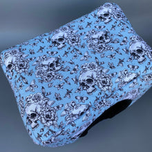 Load image into Gallery viewer, LARGE Vintage Floral Skulls cosy bed. Cosy cube. Cuddle Cube. Snuggle house.