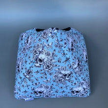 Load image into Gallery viewer, Vintage Floral Skulls tent house. Hedgehog and small animal padded house.