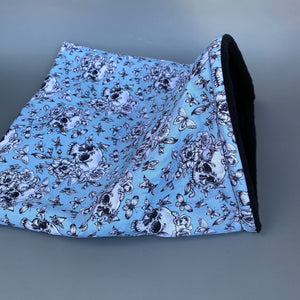 LARGE Vintage Floral Skulls snuggle sack. Snuggle pouch for guinea pigs