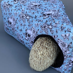 Vintage Floral Skulls corner house. Hedgehog and small pet cube house.