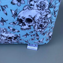 Load image into Gallery viewer, LARGE Vintage Floral Skulls cosy bed. Cosy cube. Cuddle Cube. Snuggle house.