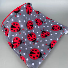 Load image into Gallery viewer, LARGE Ladybird snuggle sack. Sleeping bag for hedgehogs, guinea pigs and small pets.